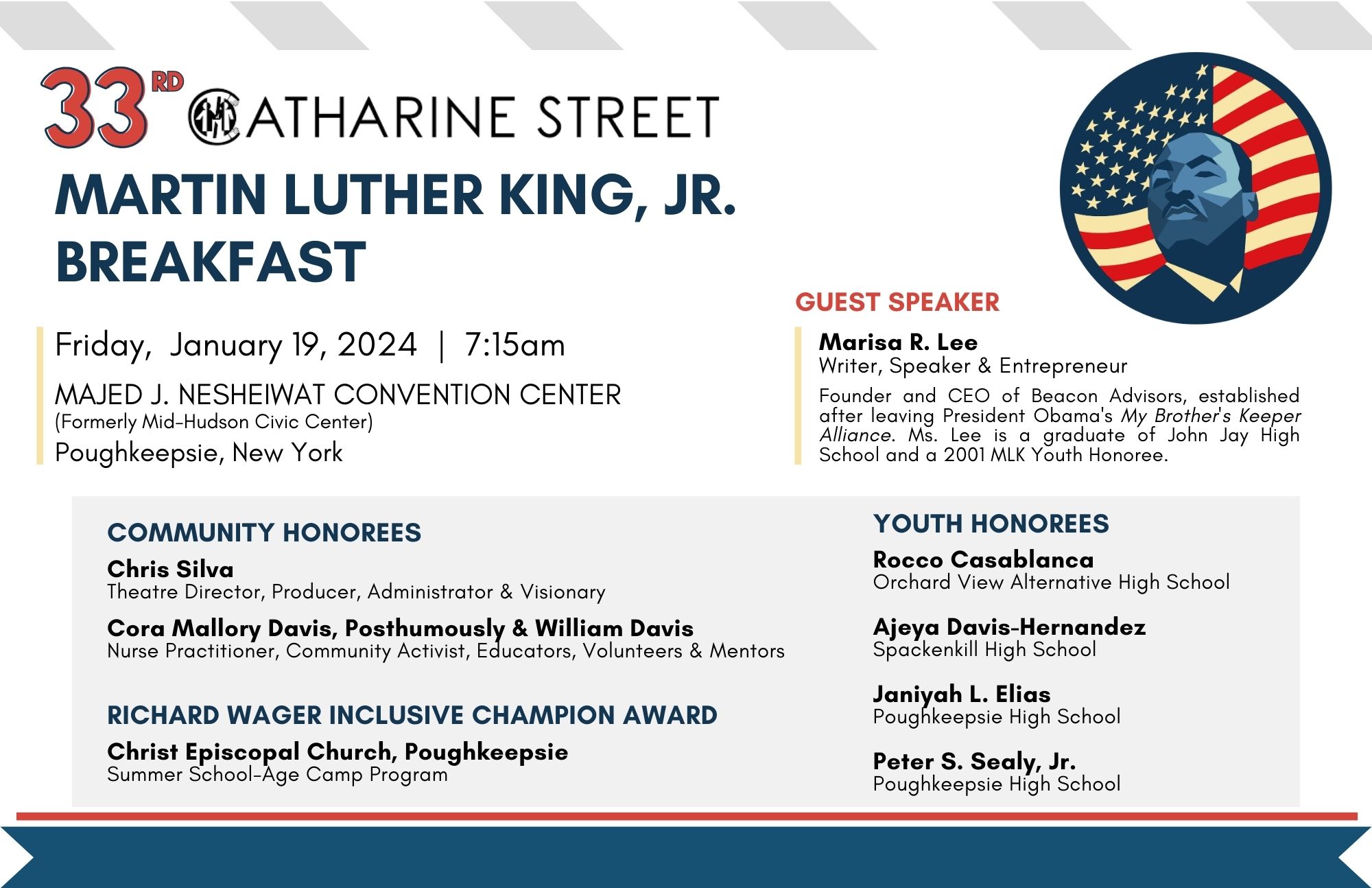 33rd catharine street martin luther king, jr breakfast flyer